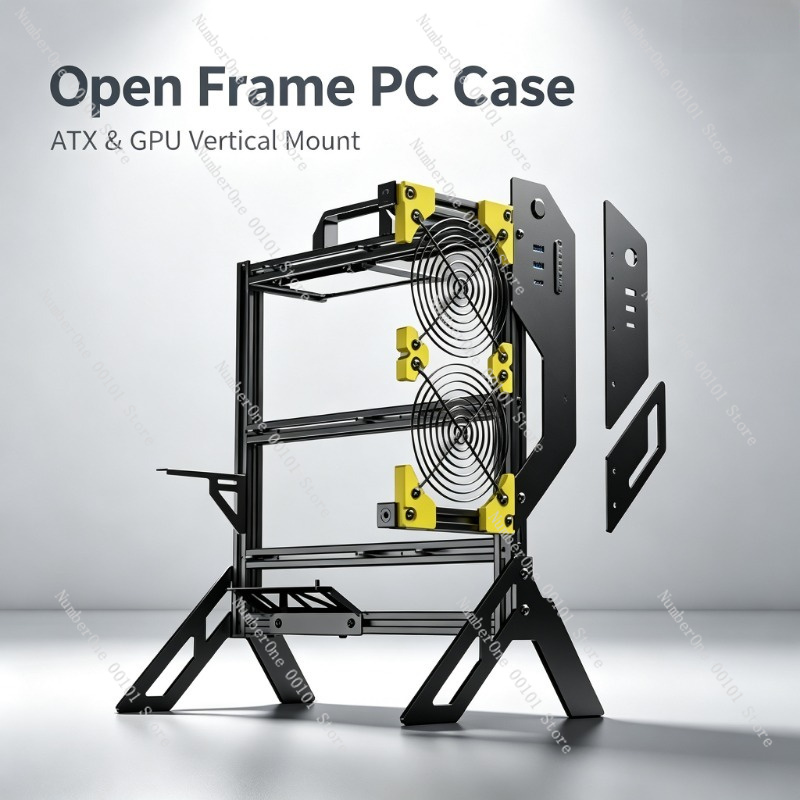 Aluminum Open Frame Test Bench Water Cooling - Boîtier PC en aluminium à cadre